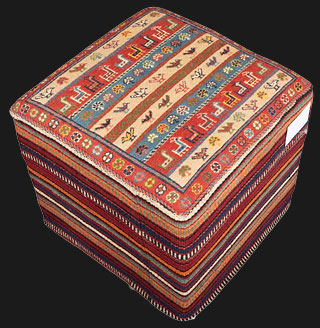 Afschar-Tabii-Sitzwürfel - Persien - Größe 49 x 49 cm