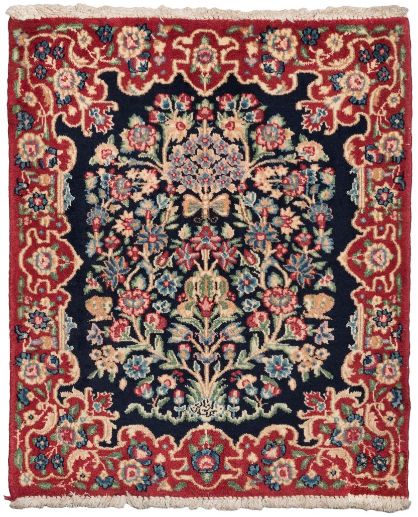 Bild eines Kirman aus Persien in der Göße 76 x 64 cm