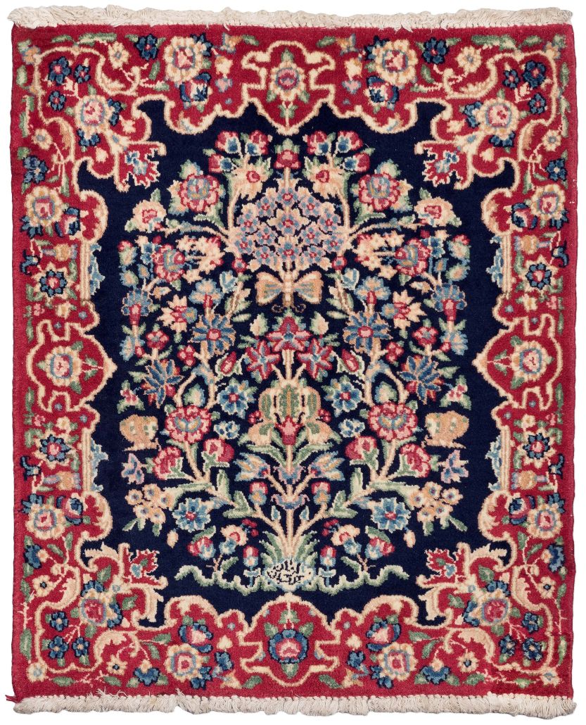 Bild eines Kirman aus Persien in der Göße 76 x 64 cm