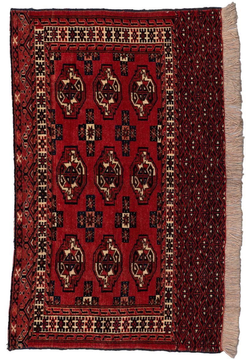 Bild eines Jomuth aus Turkmenistan in der Göße 113 x 72 cm