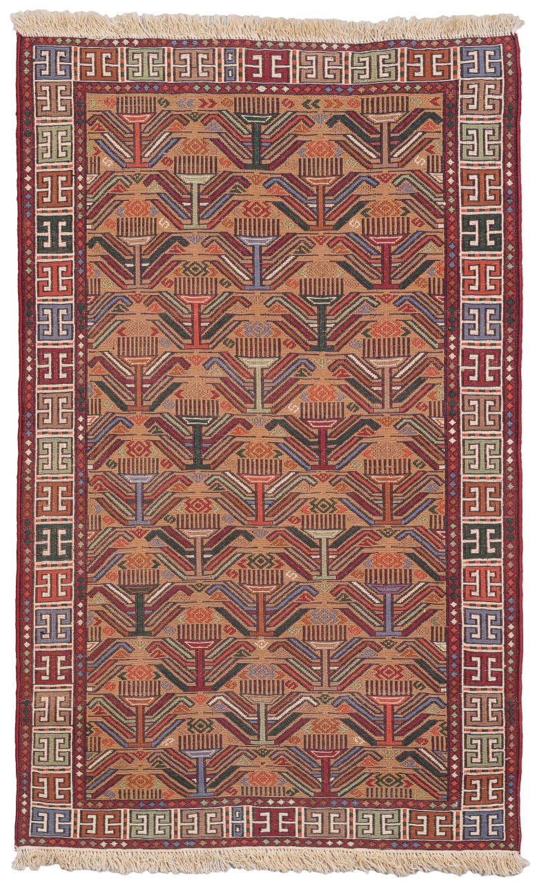 Bild eines Afschar-Farsi-Madan aus Persien in der Göße 112 x 72 cm