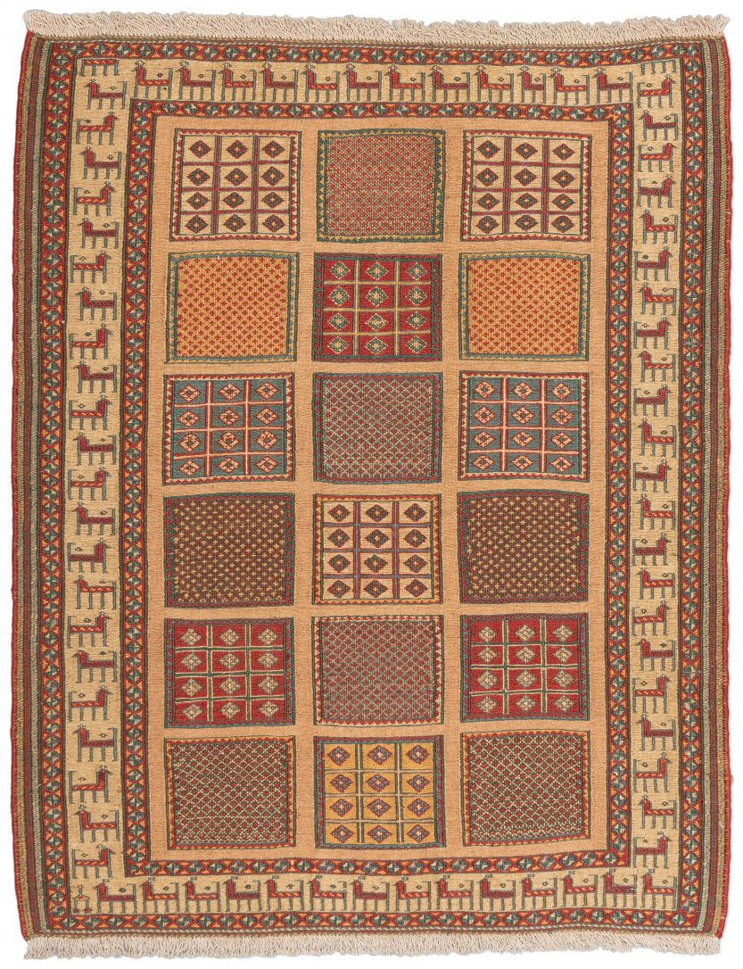 Bild eines Afschar-Tabii aus Persien in der Göße 126 x 101 cm