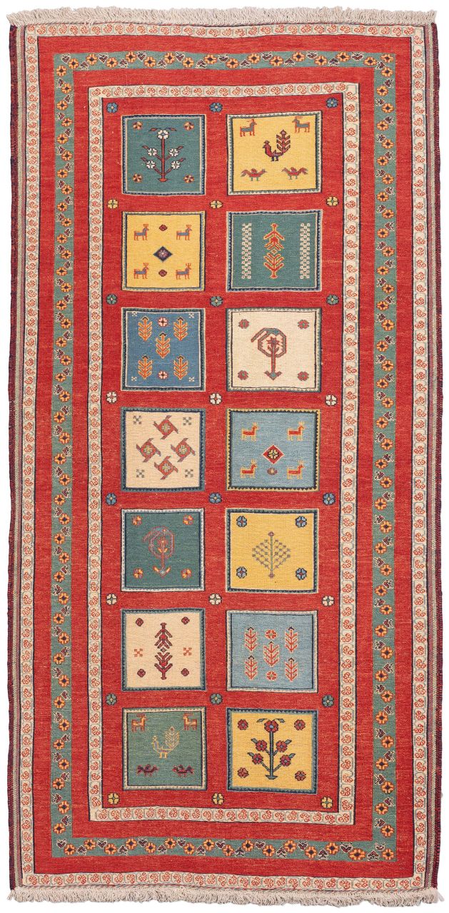 Bild eines Afschar-Tabii aus Persien in der Göße 210 x 105 cm