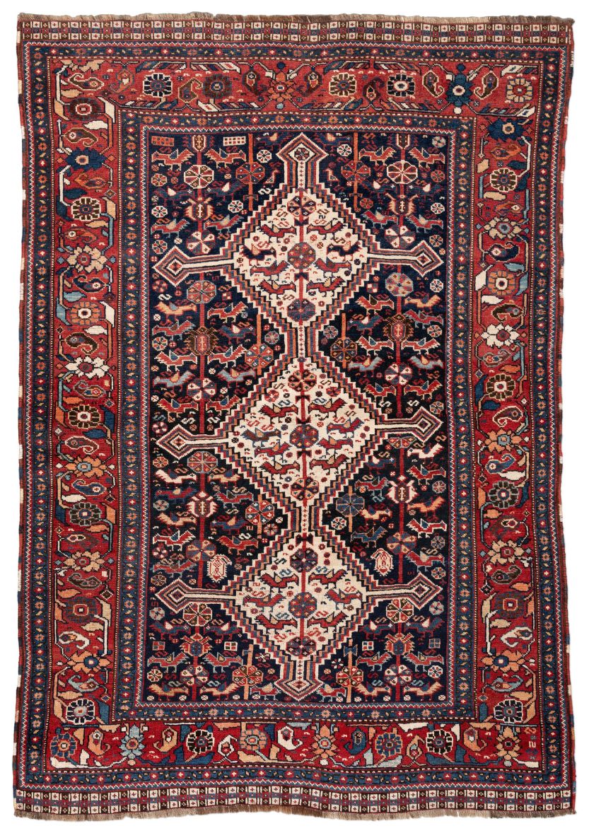 Bild eines Gaschgai aus Persien in der Göße 186 x 129 cm