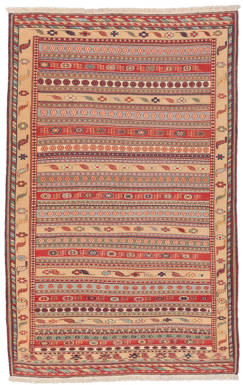 Bild eines Afschar-Tabii aus Persien in der Göße 209 x 134 cm