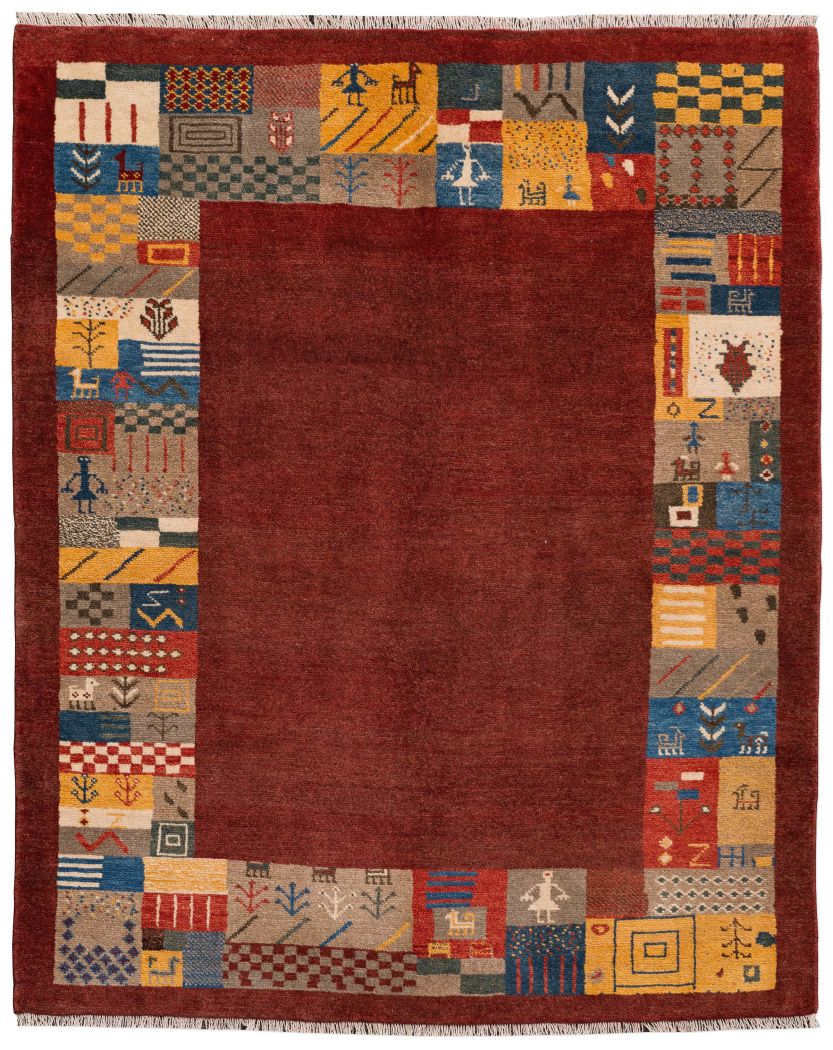 Bild eines Gabbeh-Basic aus Persien in der Göße 193 x 157 cm