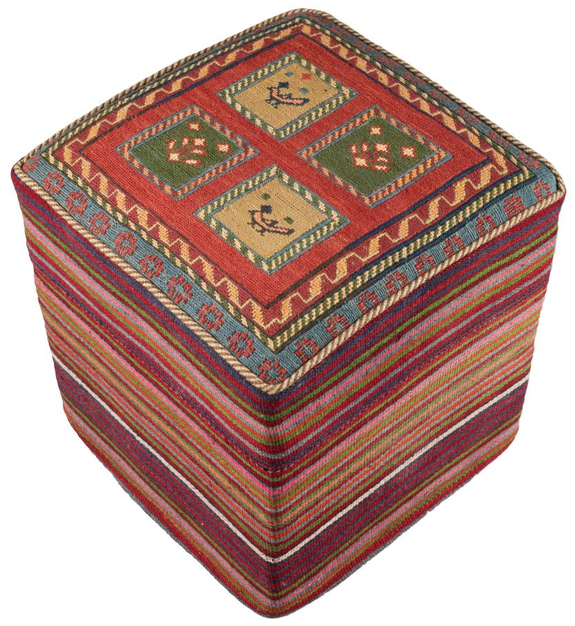 Bild eines Afschar-Tabii-Sitzwürfel aus Persien in der Göße 44 x 42 cm