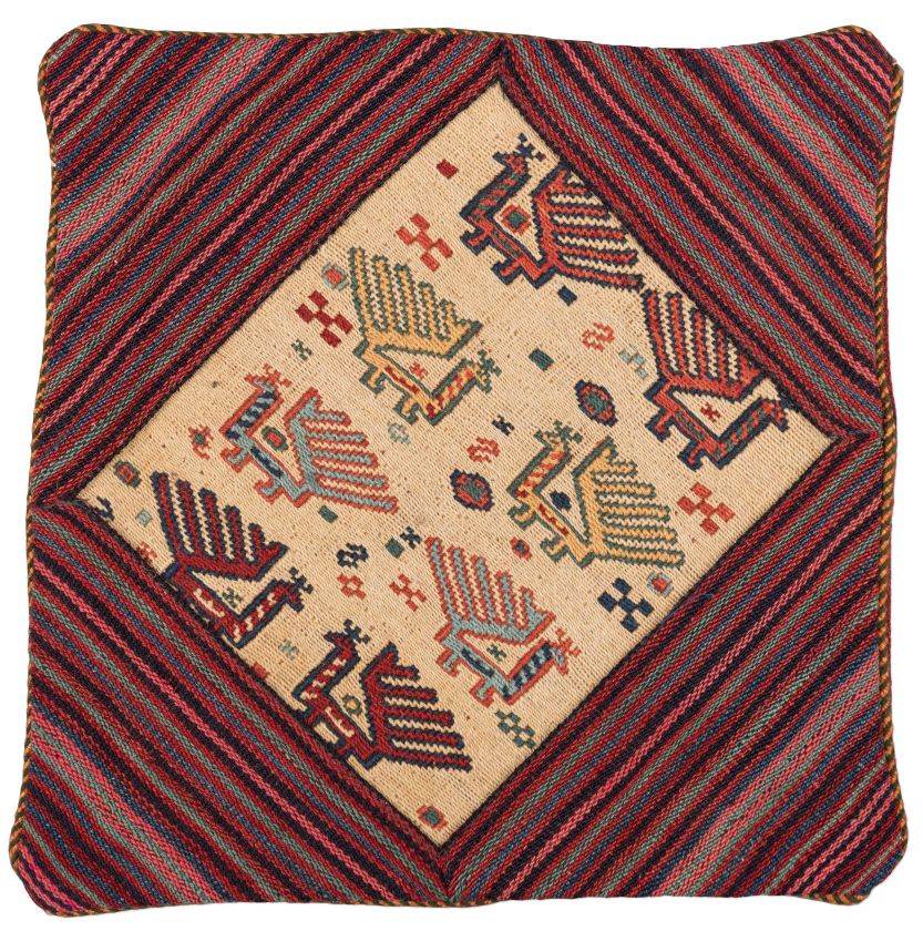Bild eines Afschar-Tabii-Kissen aus Persien in der Göße 42 x 42 cm