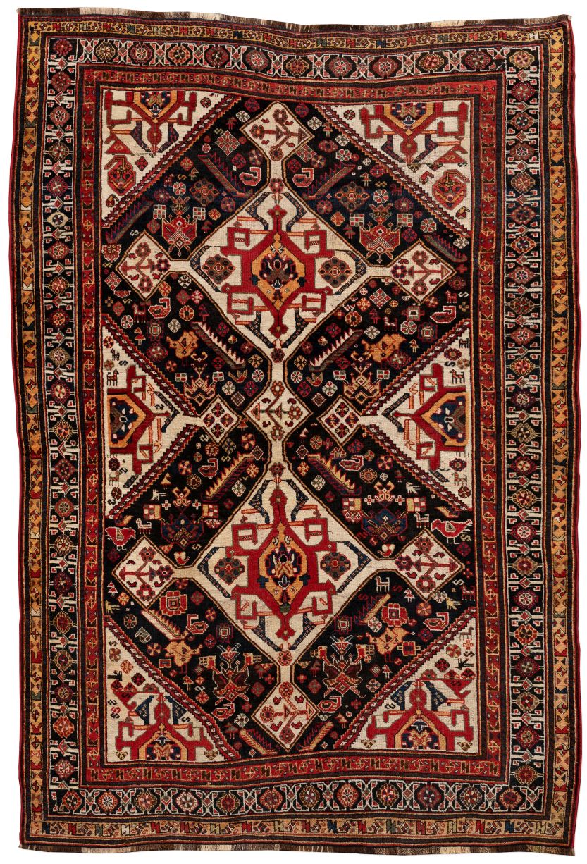 Bild eines Gaschgai aus Persien in der Göße 240 x 163 cm