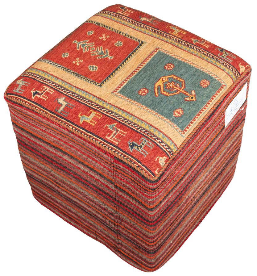 Bild eines Afschar-Tabii-Sitzwürfel aus Persien in der Göße 43 x 43 cm