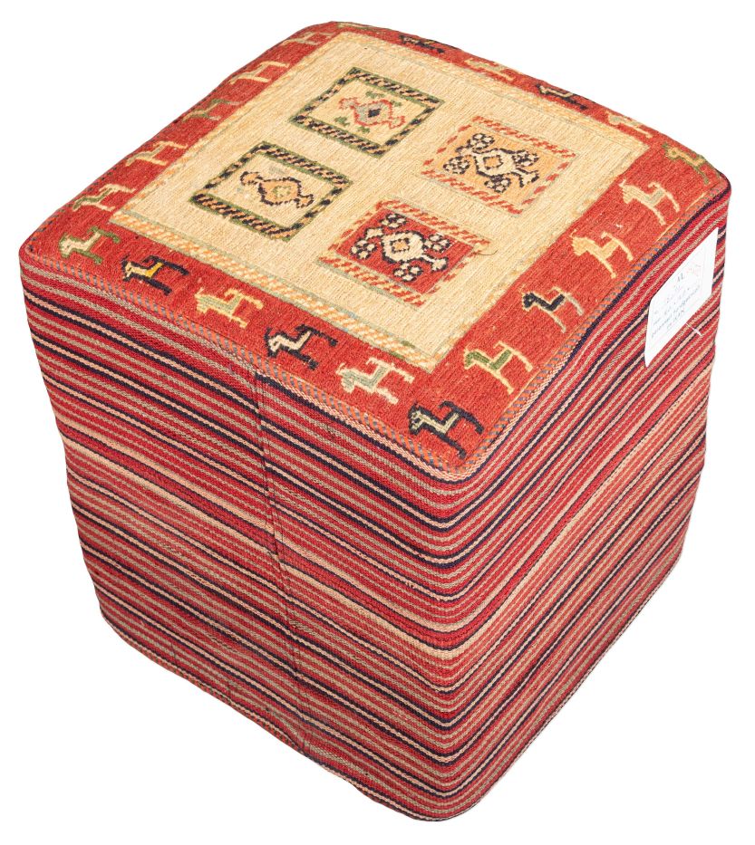 Bild eines Afschar-Tabii-Sitzwürfel aus Persien in der Göße 40 x 40 cm