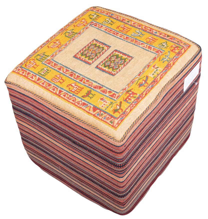 Bild eines Afschar-Tabii-Sitzwürfel aus Persien in der Göße 47 x 47 cm