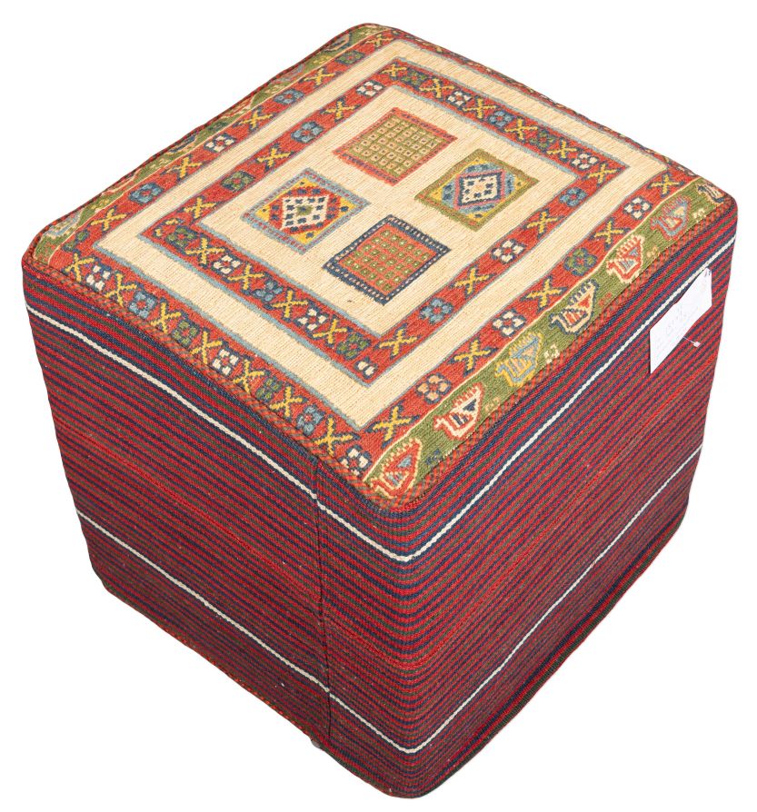 Bild eines Afschar-Tabii-Sitzwürfel aus Persien in der Göße 49 x 45 cm