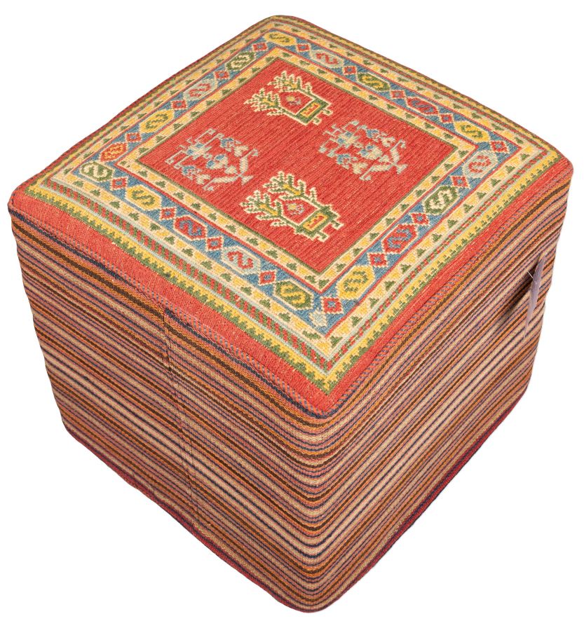 Bild eines Afschar-Tabii-Sitzwürfel aus Persien in der Göße 53 x 50 cm