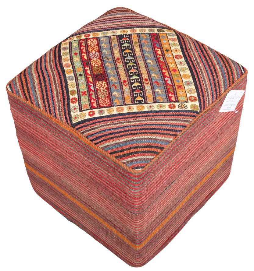Bild eines Afschar-Farsi-Madan-Sitzwürfel aus Persien in der Göße 46 x 46 cm