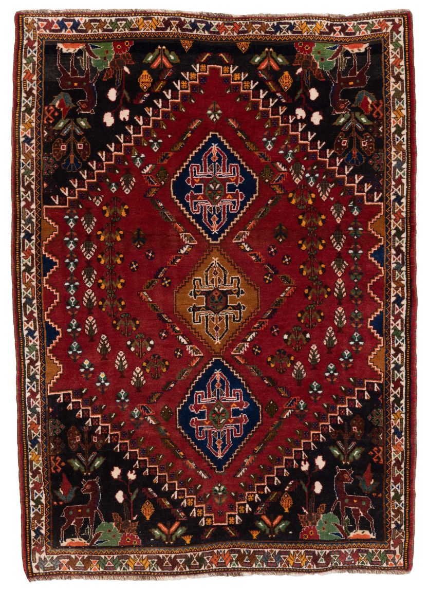 Bild eines Gaschgai aus Persien in der Göße 185 x 125 cm