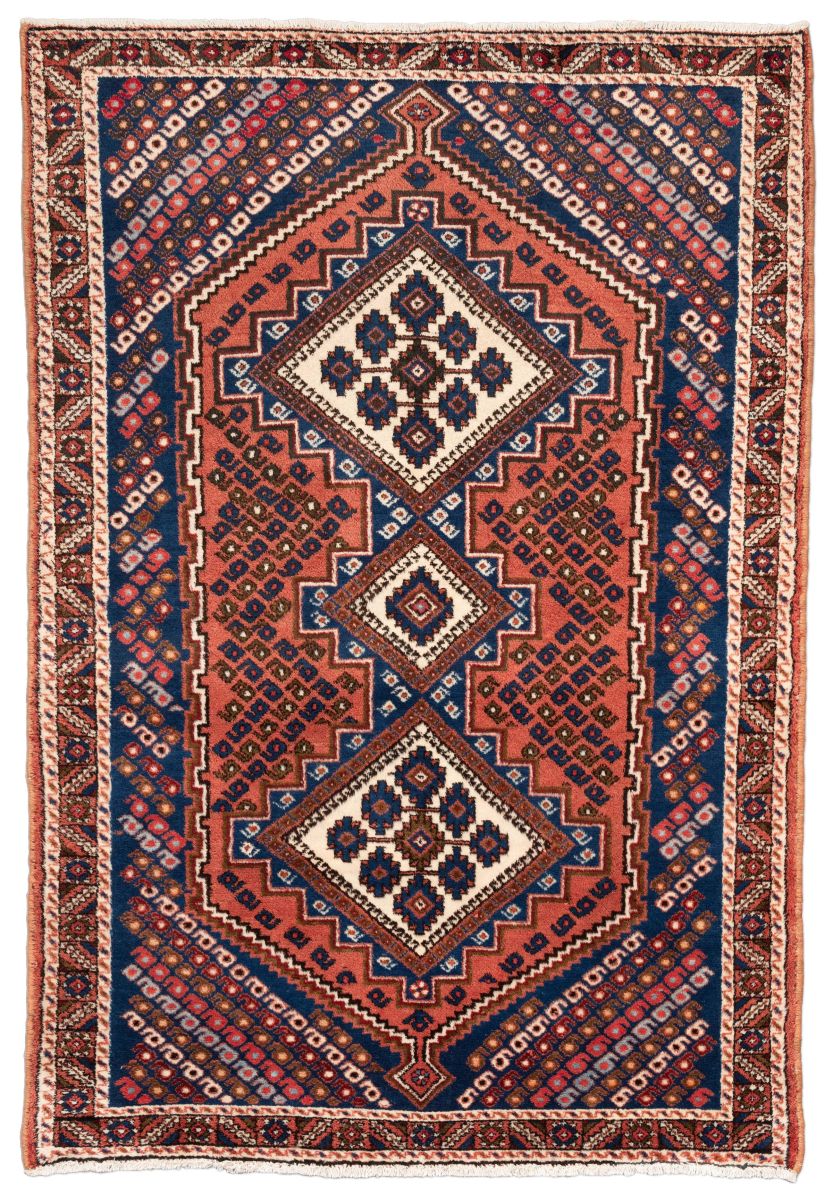 handgeknüpfter Orienteppich Afschar aus Persien Maß 173x117 cm