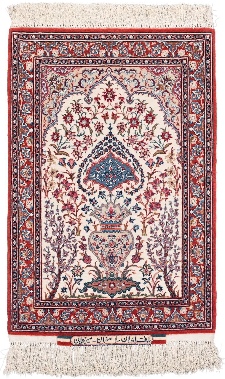 handgeknüpfter Orienteppich Essfahan aus Persien Maß 96x63 cm