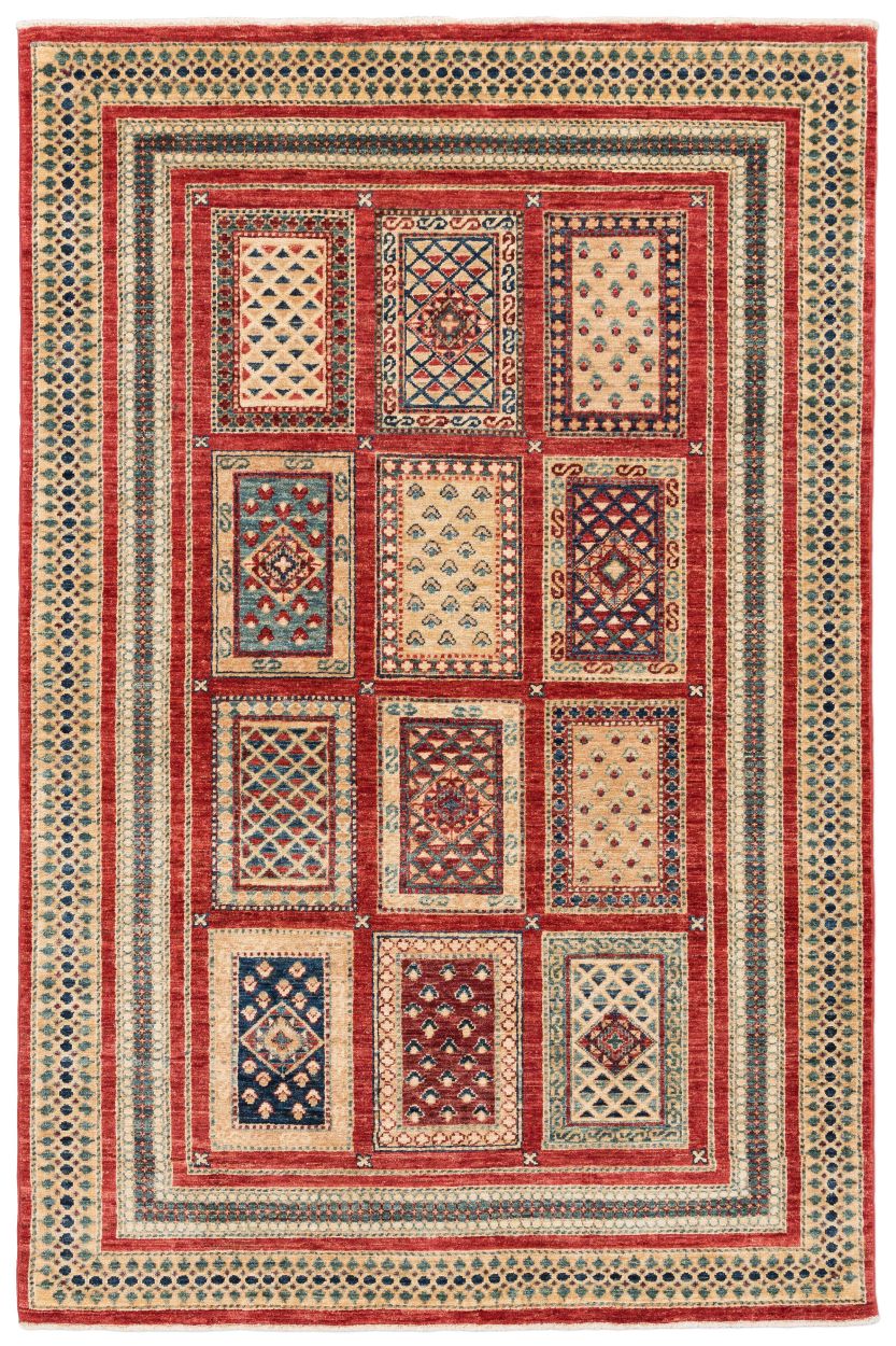 handgeknüpfter Orienteppich Ferahan-Bachtiari aus Afghanistan Maß 208x137 cm