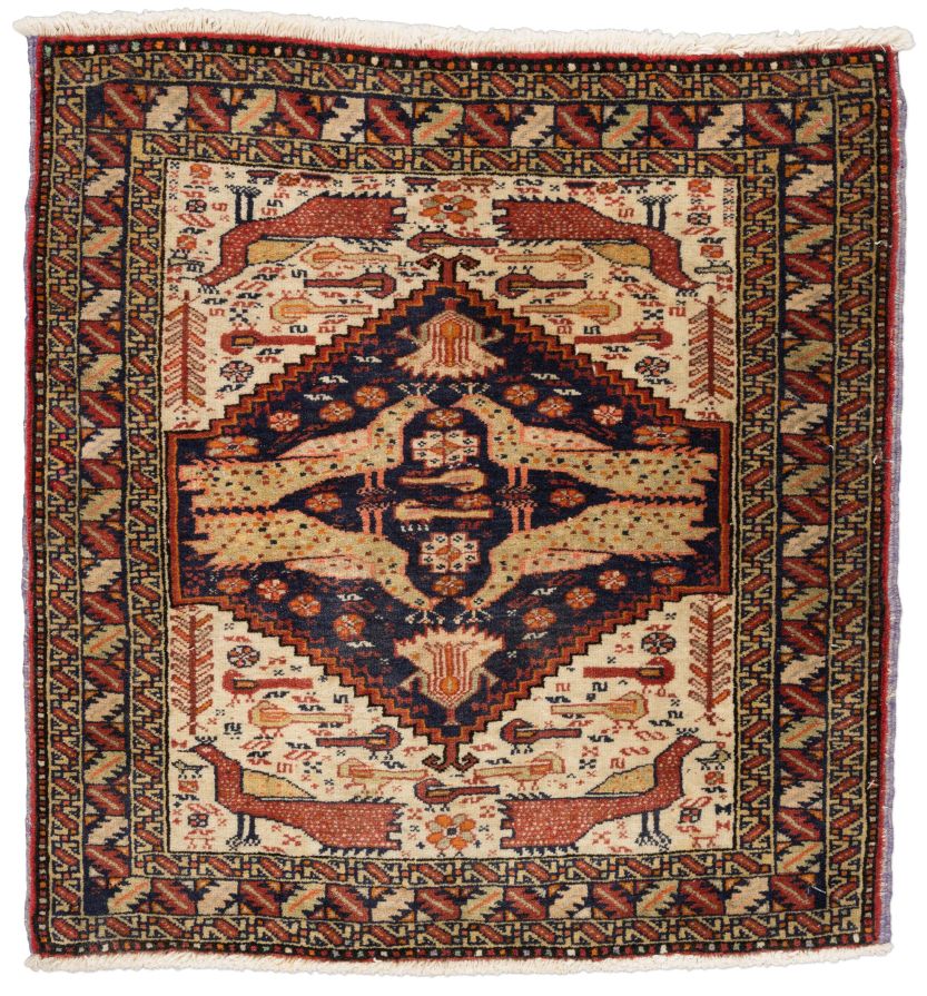 handgeknüpfter Orienteppich Ferdos aus Persien Maß 74x71 cm