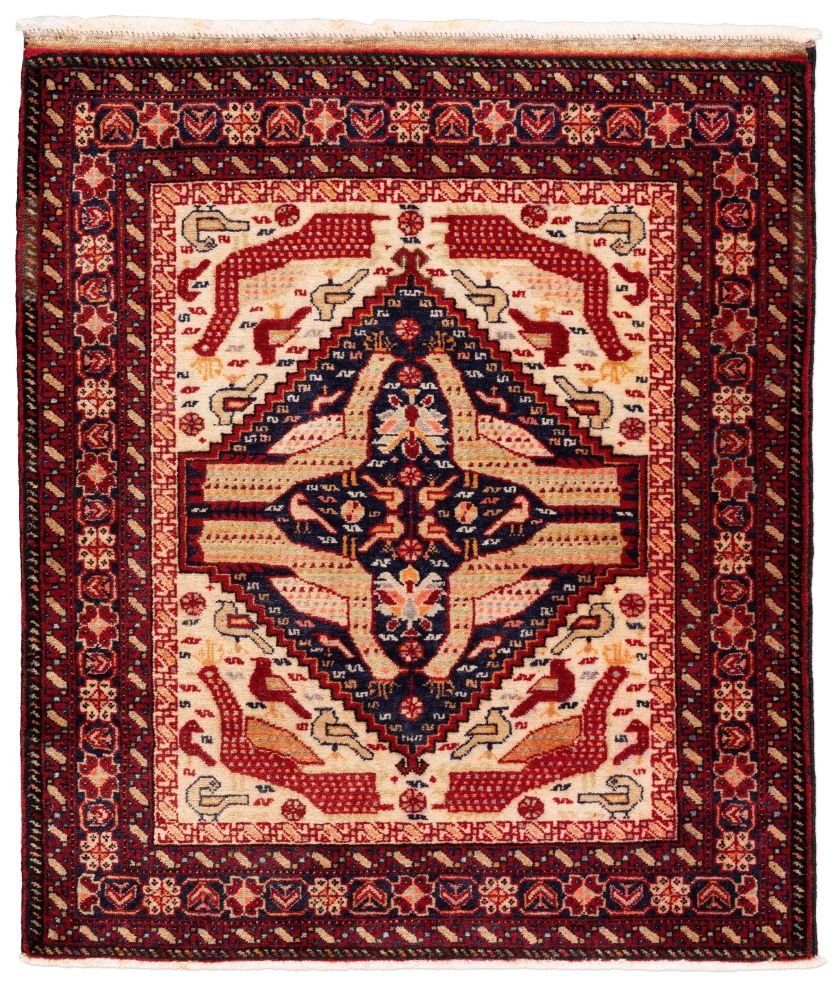 handgeknüpfter Orienteppich Ferdos aus Persien Maß 83x73 cm