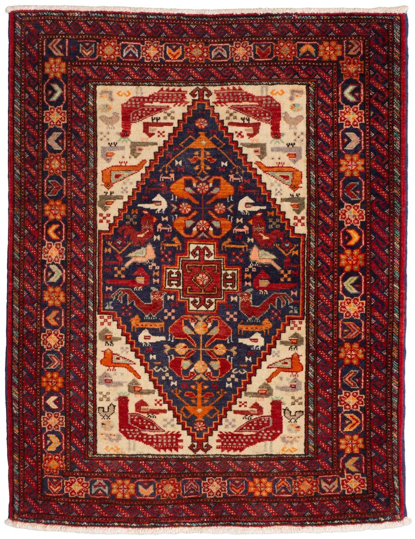 handgeknüpfter Orienteppich Ferdos aus Persien Maß 88x69 cm