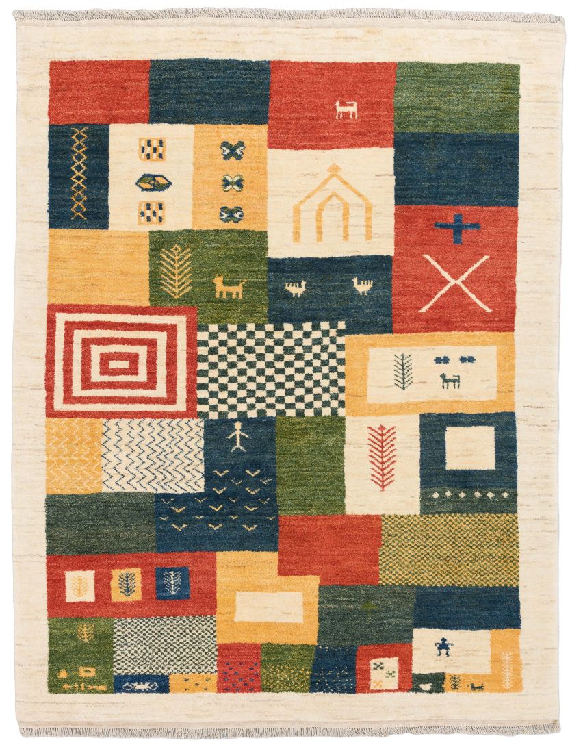 handgeknüpfter Orienteppich Gabbeh aus Persien Maß 208x164 cm