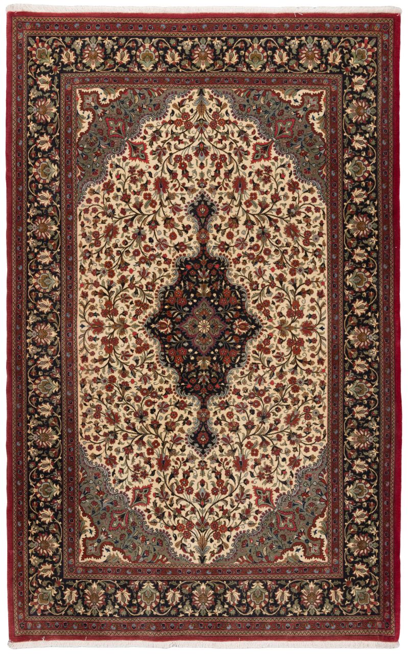 handgeknüpfter Orienteppich Ghom aus Persien Maß 222x138 cm