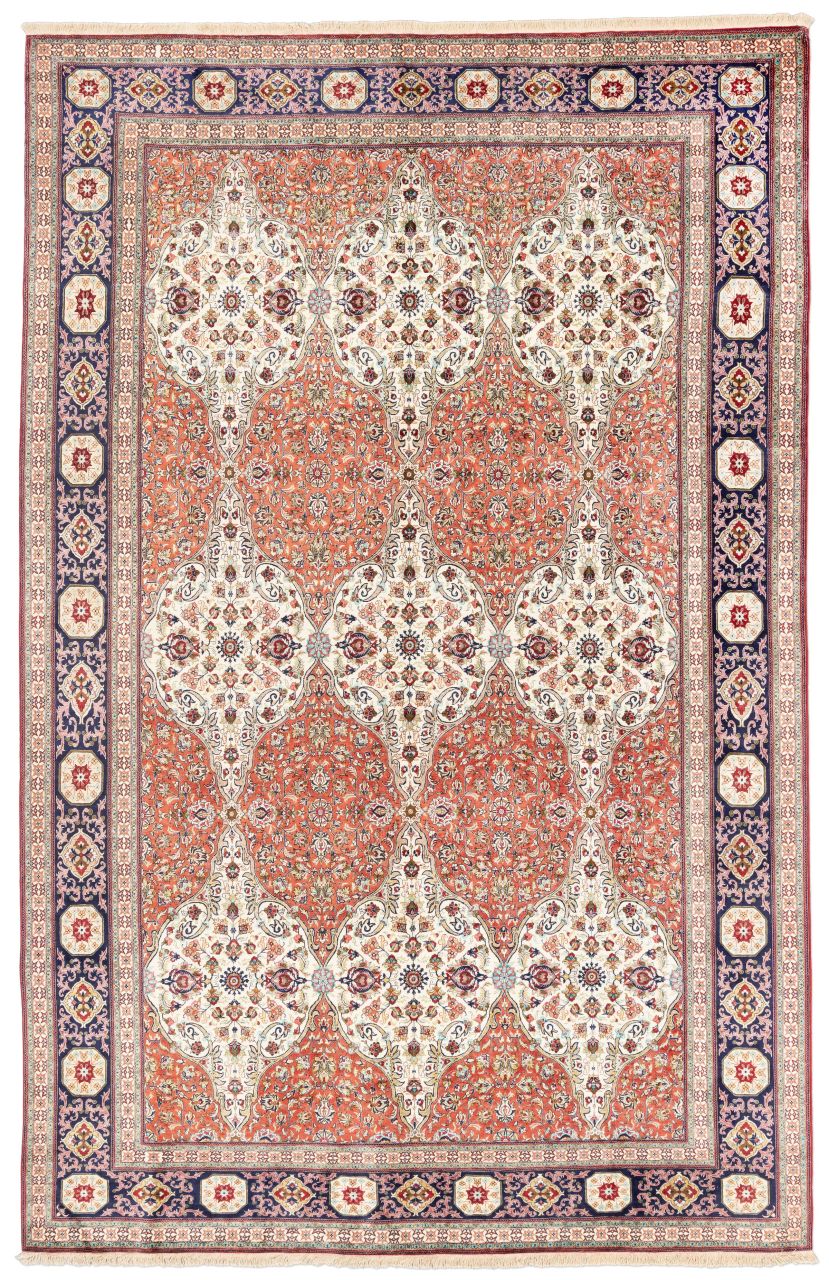 handgeknüpfter Orienteppich Ghom aus Persien Maß 304x198 cm