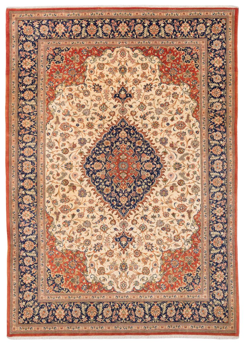 handgeknüpfter Orienteppich Ghom aus Persien Maß 352x252 cm