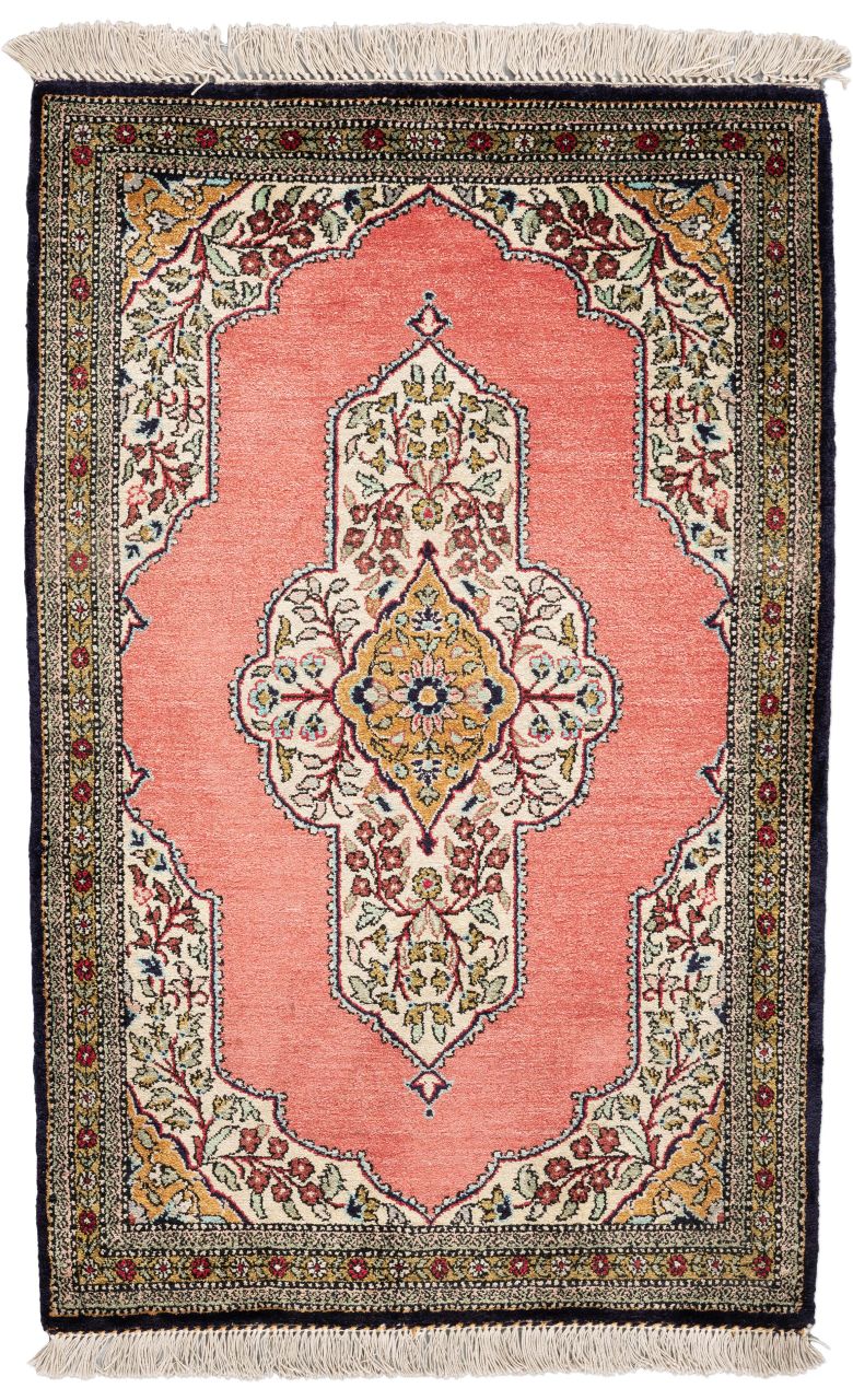 handgeknüpfter Orienteppich Ghom aus Persien Maß 75x62 cm