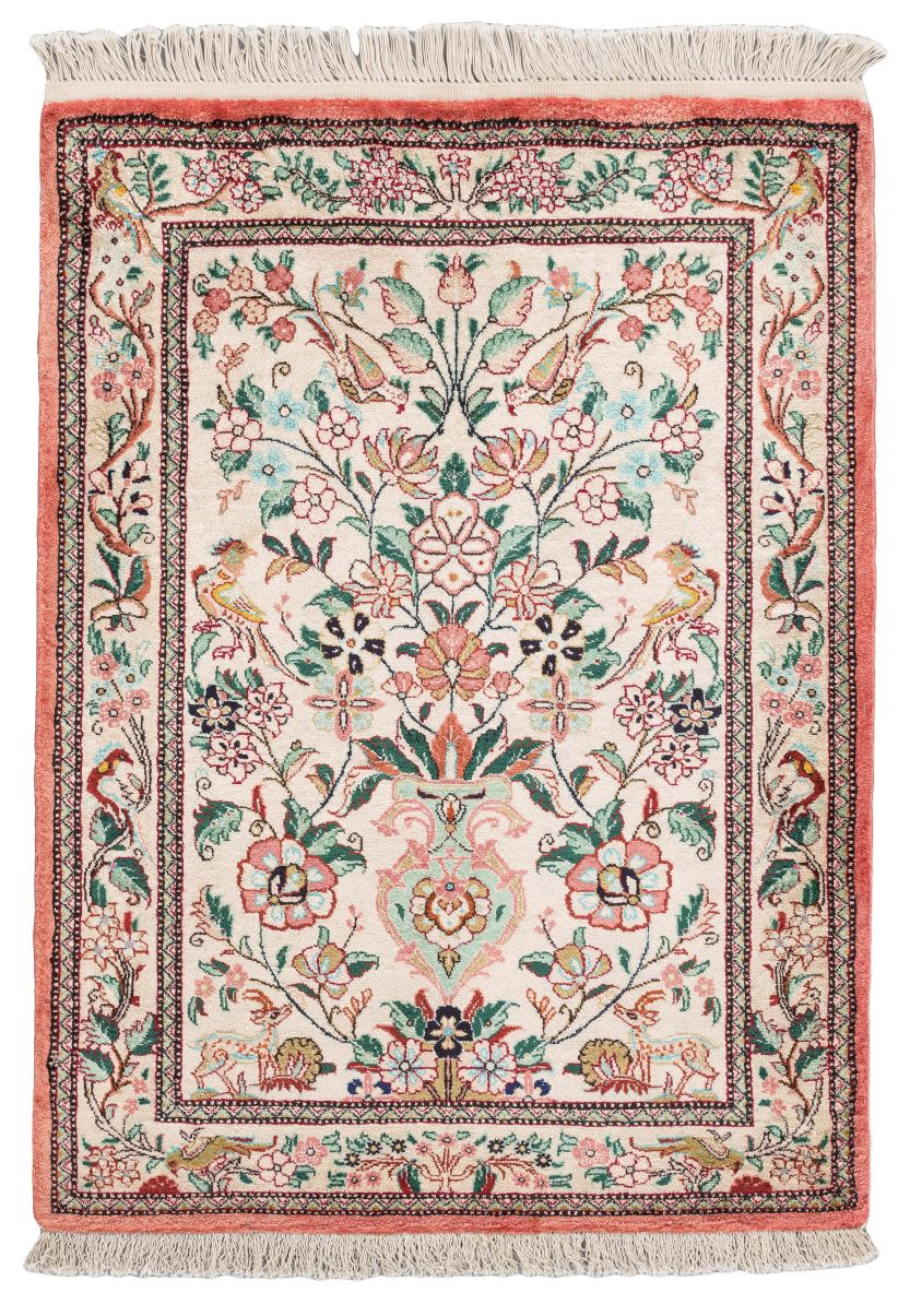handgeknüpfter Orienteppich Ghom aus Persien Maß 78x57 cm