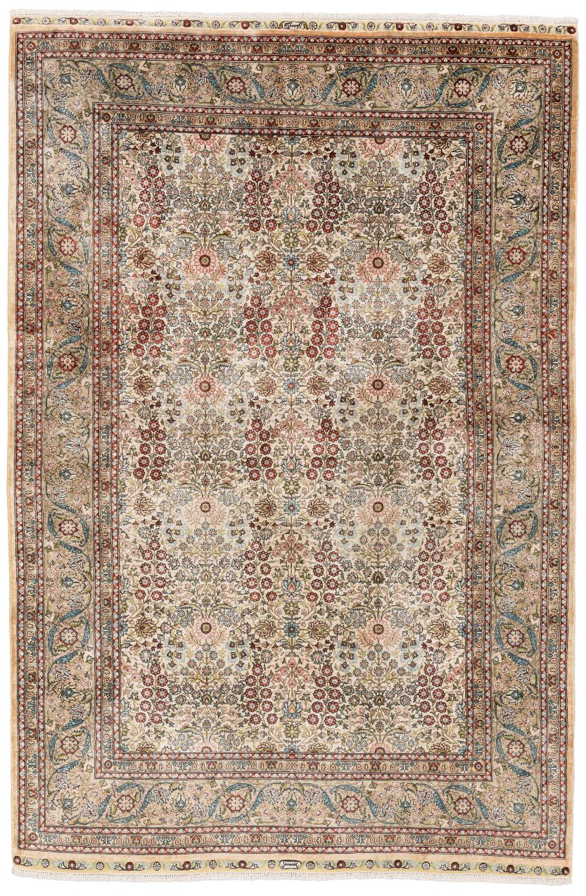 handgeknüpfter Orienteppich Hereke aus China Maß 187x125 cm
