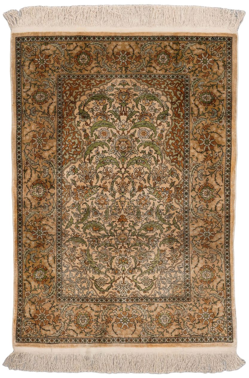 handgeknüpfter Orienteppich Hereke aus Türkei Maß 108x83 cm