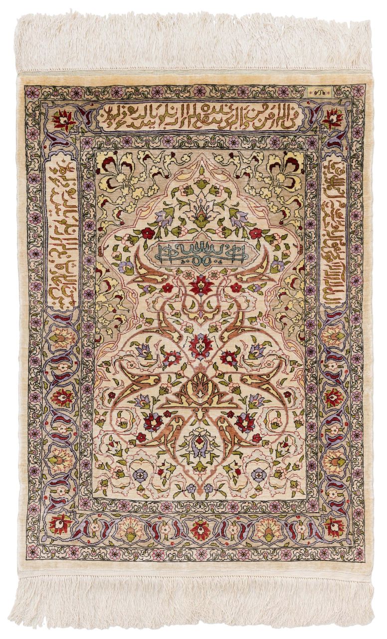 handgeknüpfter Orienteppich Hereke aus Türkei Maß 86x62 cm