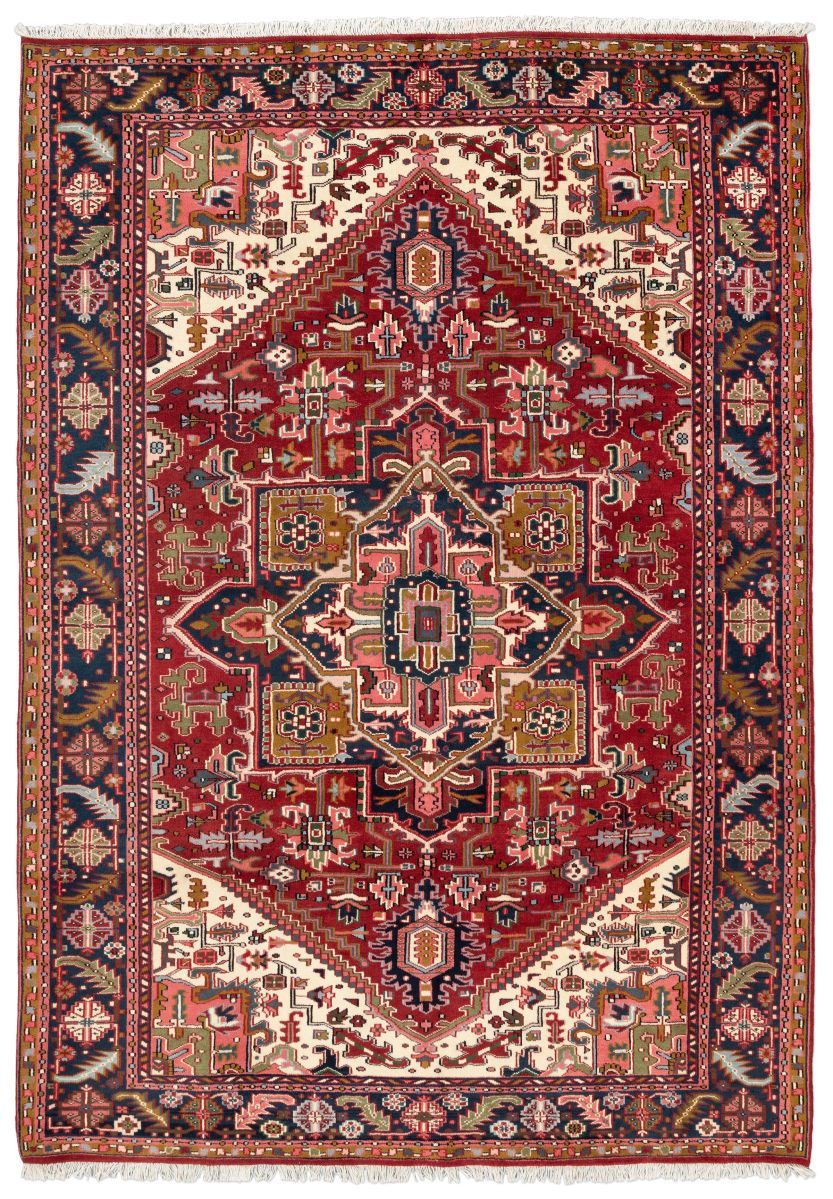 handgeknüpfter Orienteppich Heriz aus Indien Maß 331x244 cm