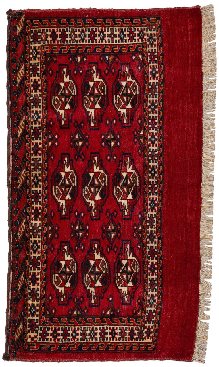 handgeknüpfter Orienteppich Jomuth aus Turkmenistan Maß 120x66 cm