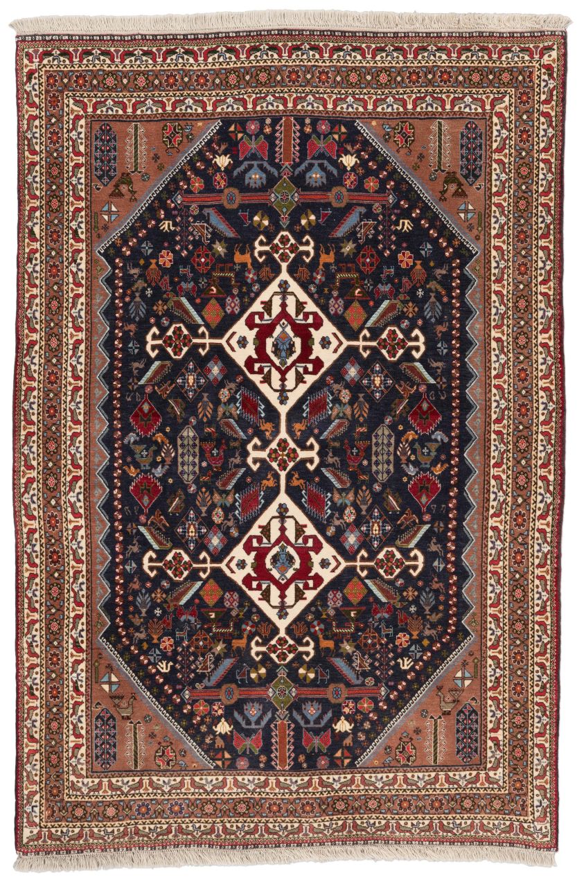 handgeknüpfter Orienteppich Kaschkuli aus Persien Maß 143x97 cm