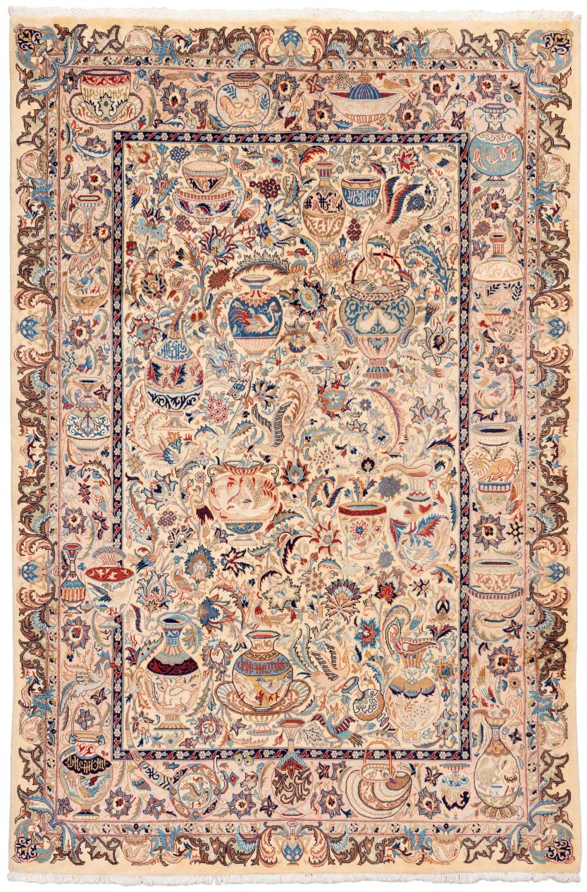 handgeknüpfter Orienteppich Kaschmar aus Persien Maß 298x198 cm