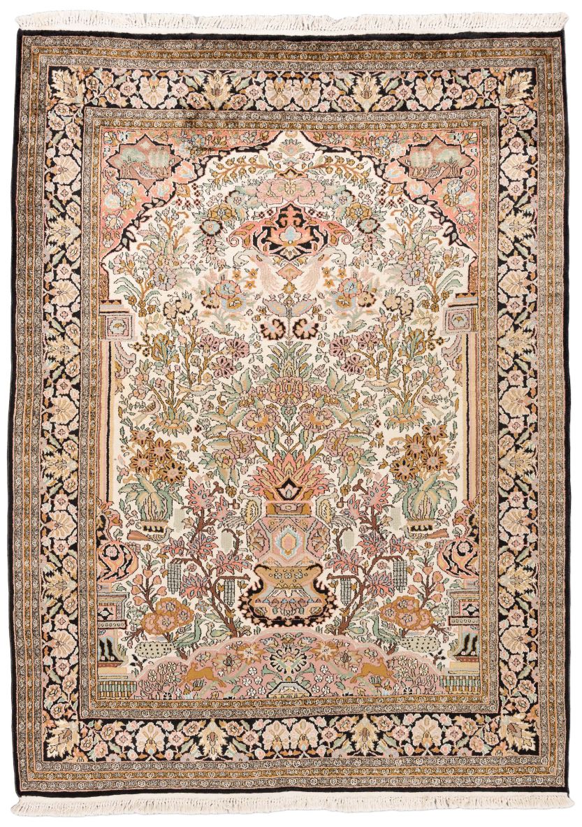 handgeknüpfter Orienteppich Kaschmir aus Indien Maß 214x157 cm
