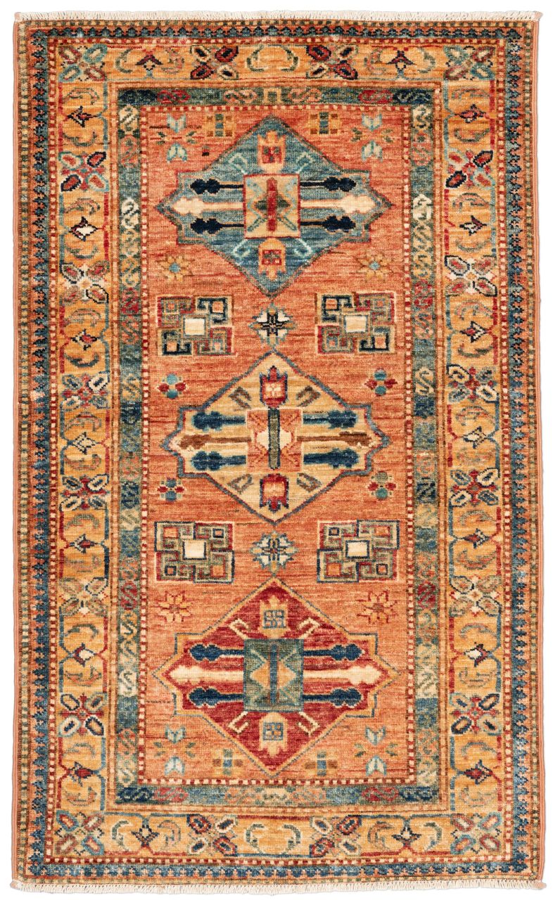 handgeknüpfter Orienteppich Kazak aus Afghanistan Maß 128x78 cm