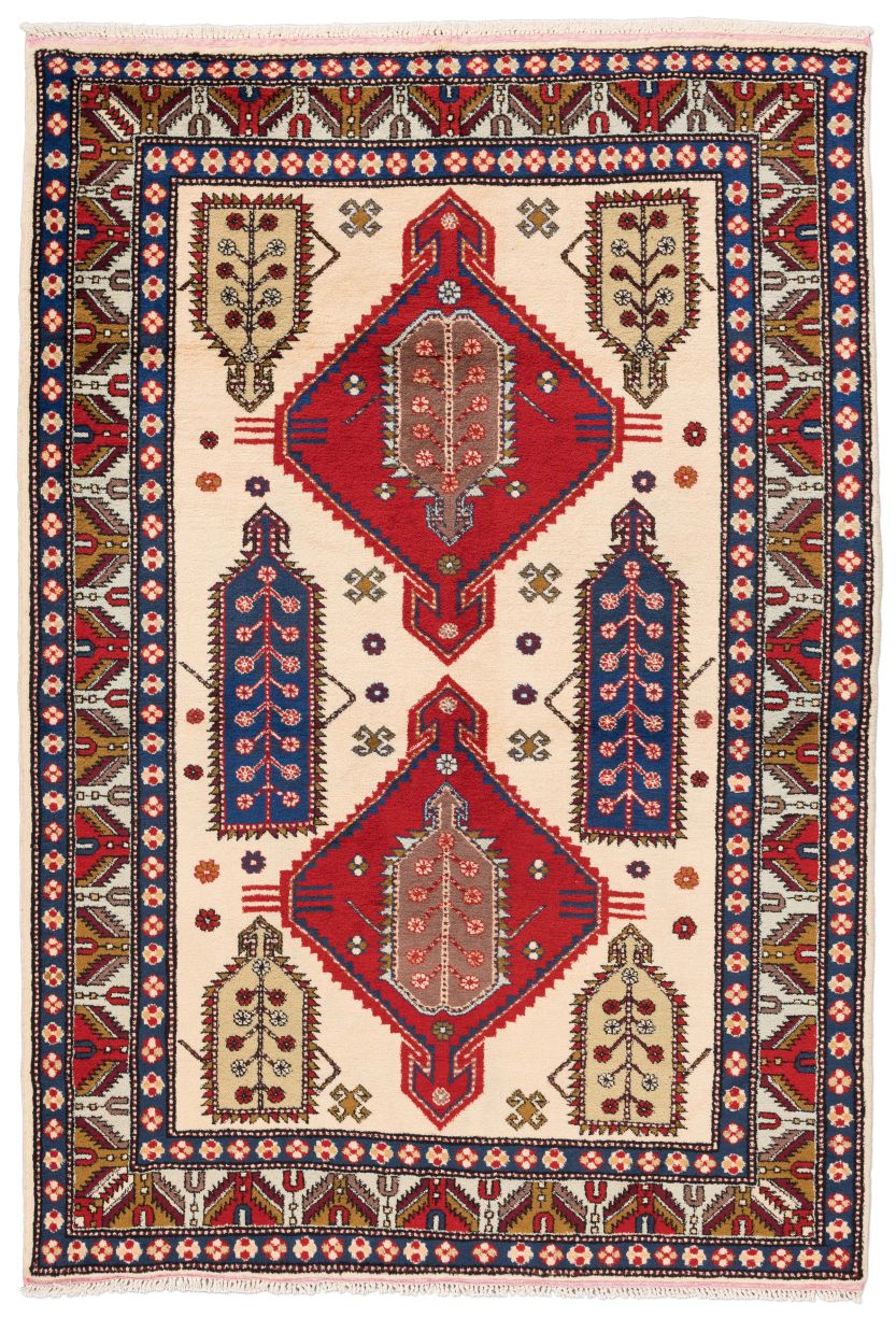 handgeknüpfter Orienteppich Kazak aus Kaukasus Maß 231x153 cm
