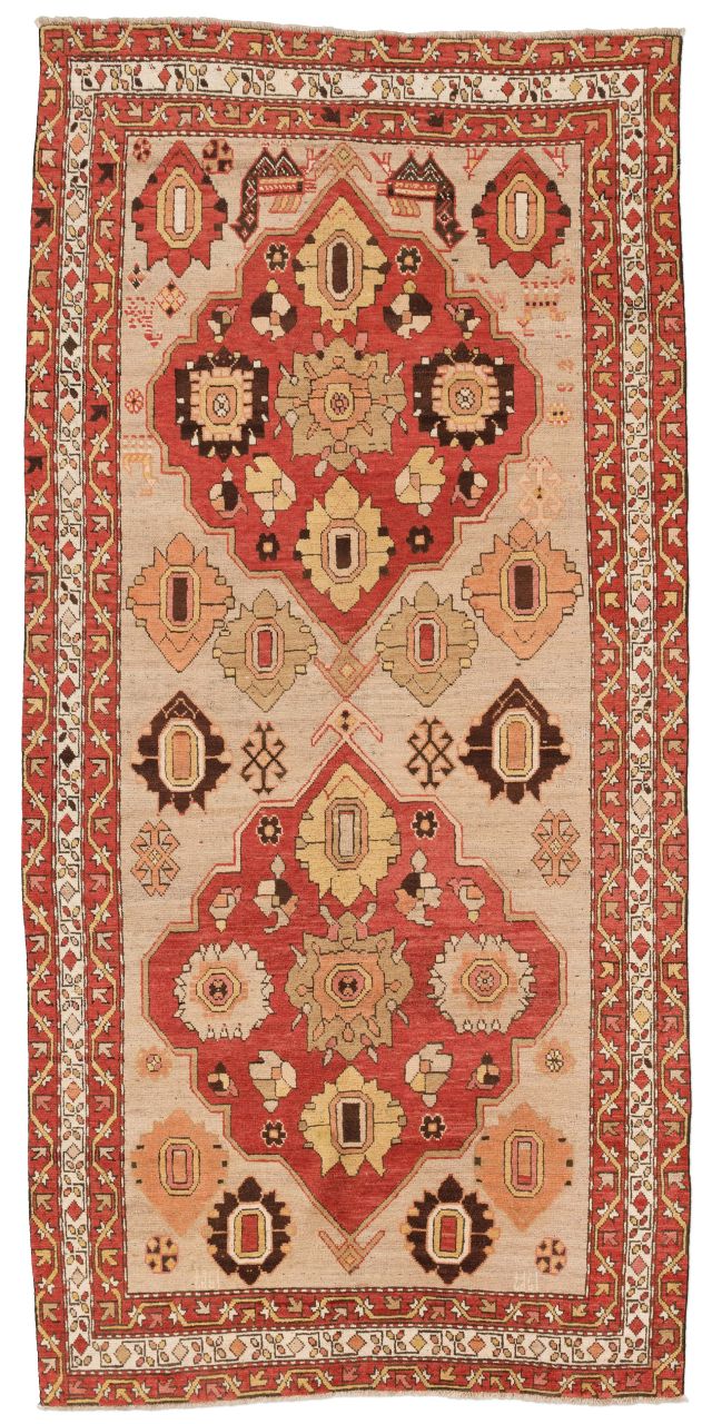 handgeknüpfter Orienteppich Kazak aus Kaukasus Maß 270x134 cm