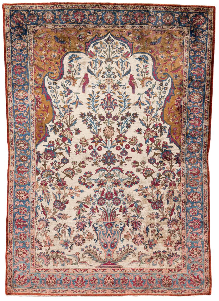 handgeknüpfter Orienteppich Keschan aus Persien Maß 193x139 cm