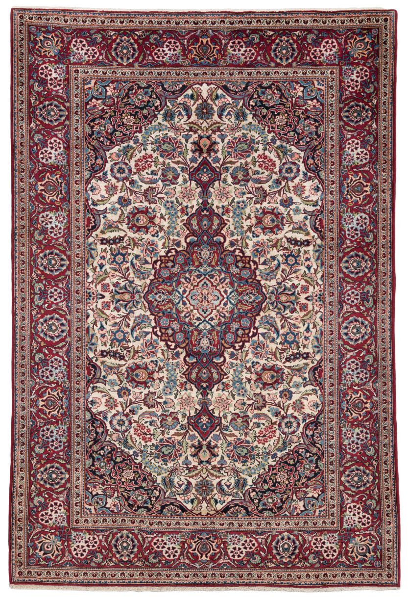 handgeknüpfter Orienteppich Keschan aus Persien Maß 203x134 cm