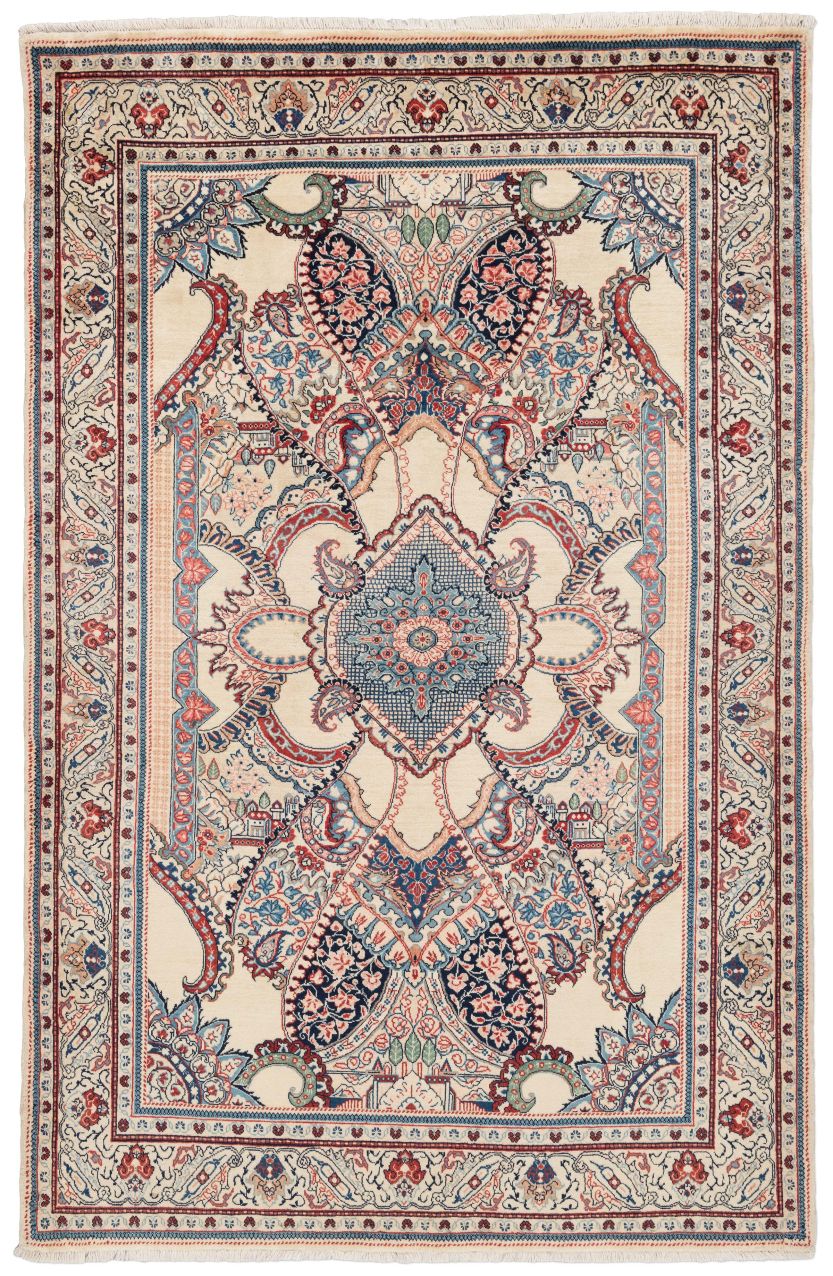 handgeknüpfter Orienteppich Keschan aus Persien Maß 208x135 cm