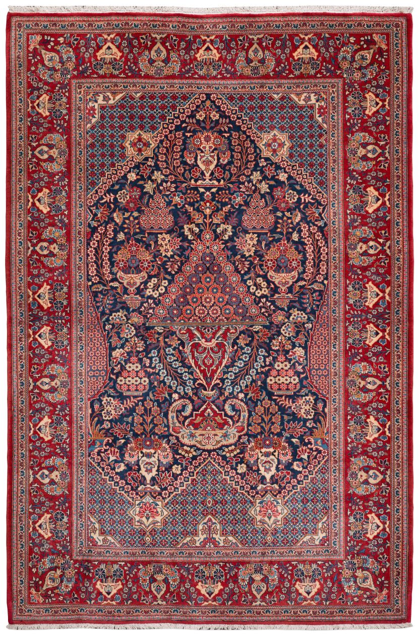 handgeknüpfter Orienteppich Keschan aus Persien Maß 214x142 cm