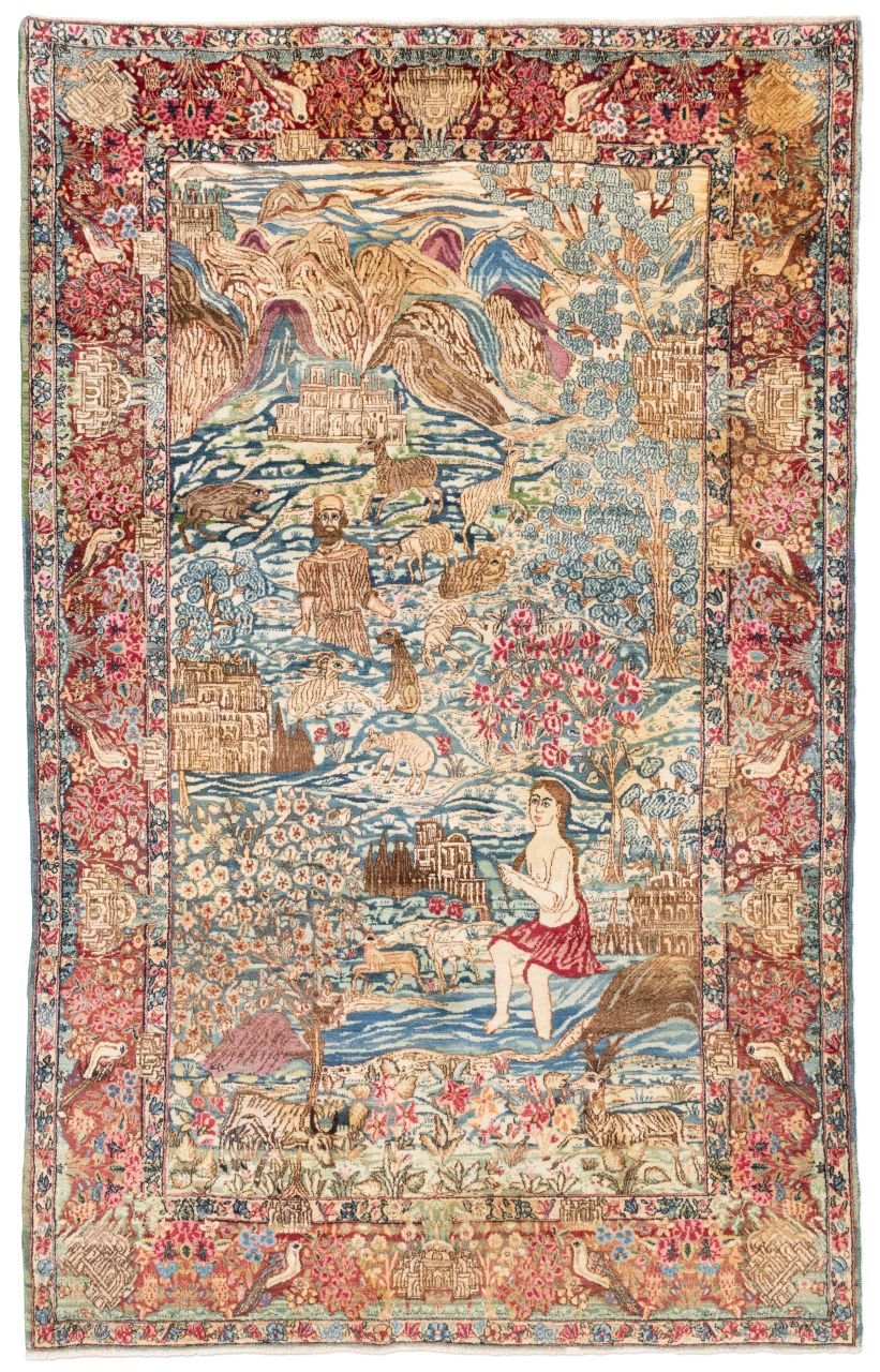 handgeknüpfter Orienteppich Kirman aus Persien Maß 228x144 cm