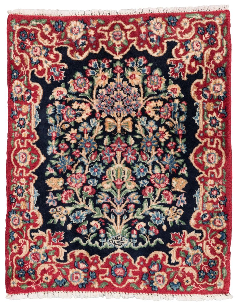 handgeknüpfter Orienteppich Kirman aus Persien Maß 75x60 cm