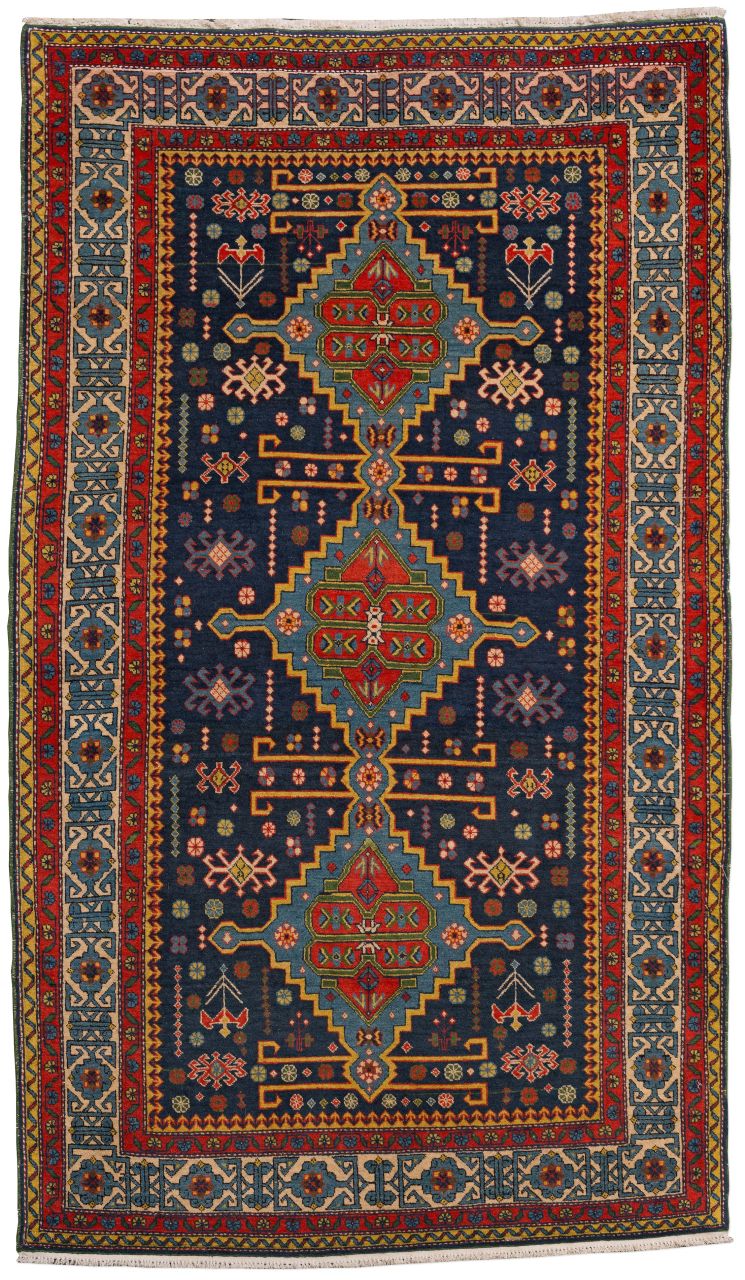 handgeknüpfter Orienteppich Kuba aus Azerbaidjan Maß 222x130 cm